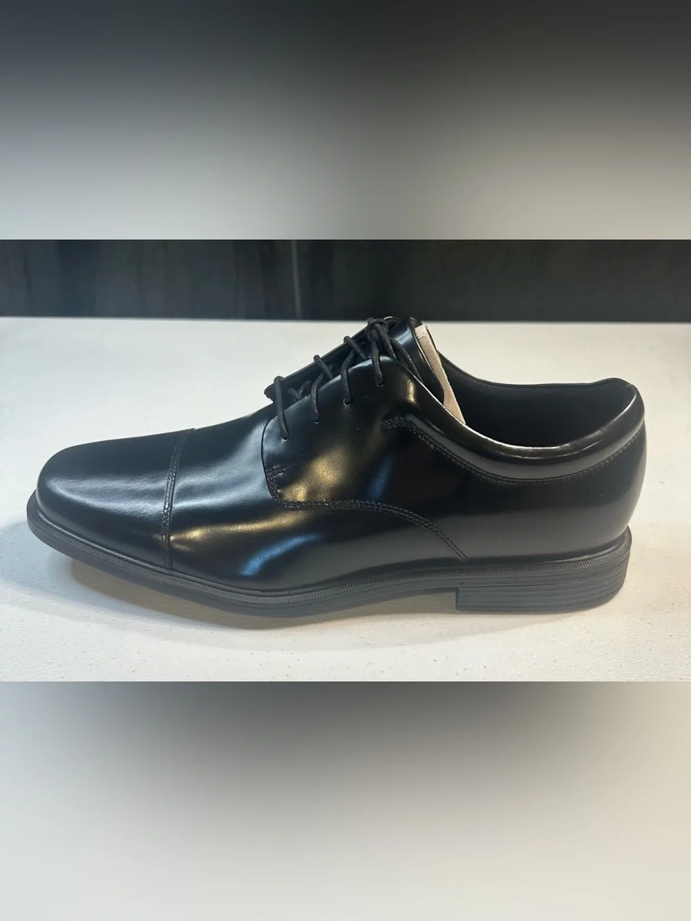 Rockport Ellingwood K71016 Mens Black Wide Leather Oxfords Cap Toe size 13 copy